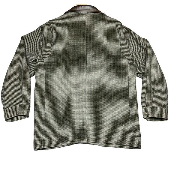 VTG Pendleton Jacket Mens M Gingham Plaid Chore Blazer 2 Pocket Wool Shacket - Picture 2 of 10